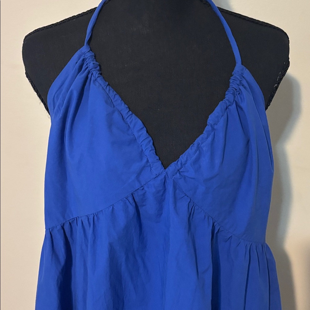 Universal Thread Royal Blue Halter Maxi Dress with side pockets. - Picture 8 of 8